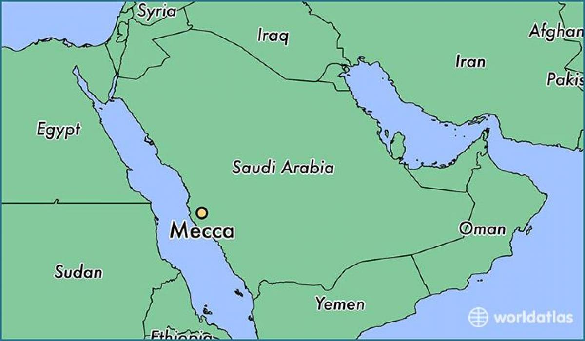 Kartta Mekan - Mekka kaupungin kartta (Saudi-Arabia)