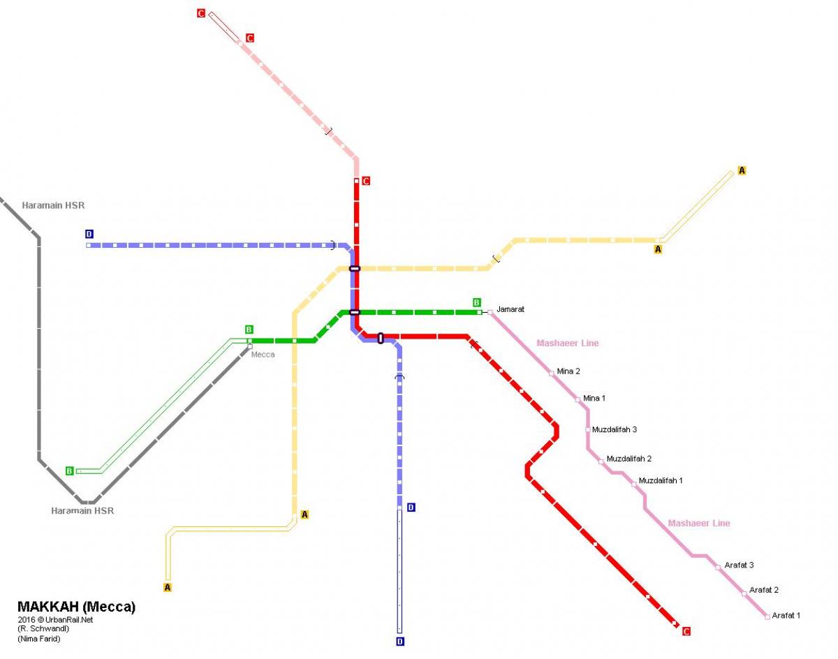 kartta Mekan metro 