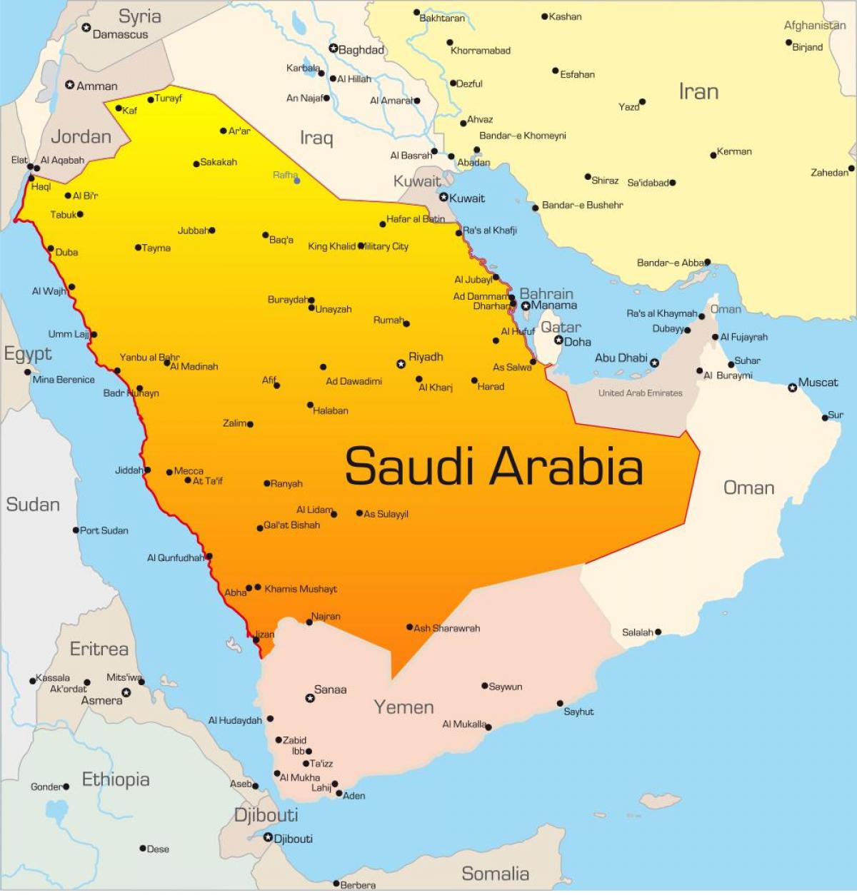 Mekka saudi-arabia kartta - Makkah, saudi-arabia kartta (Saudi-Arabia)